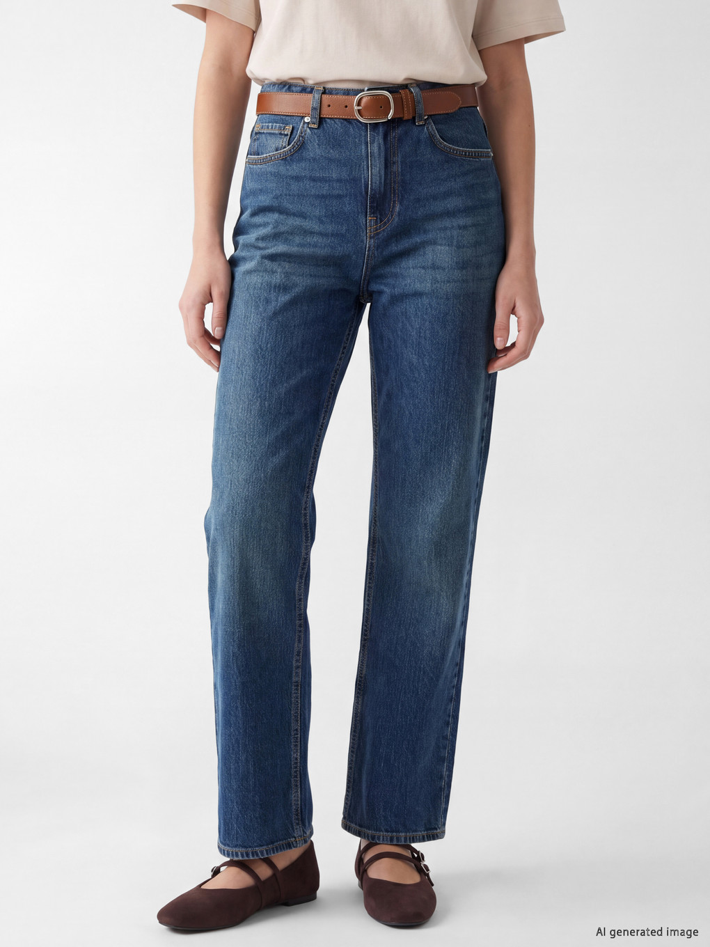 Belted Flare Jean-1