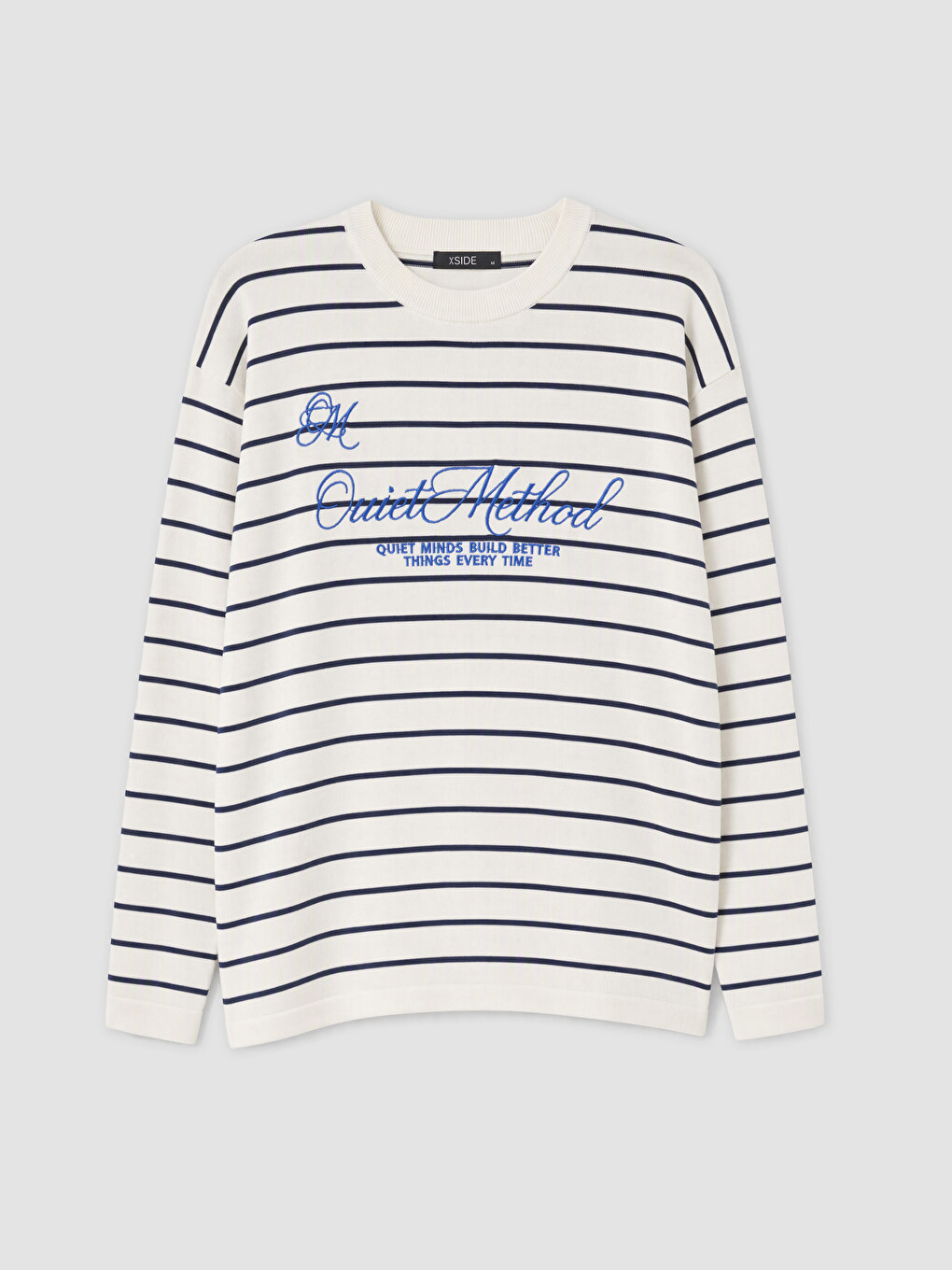 Crew Neck Striped Men's Sweater