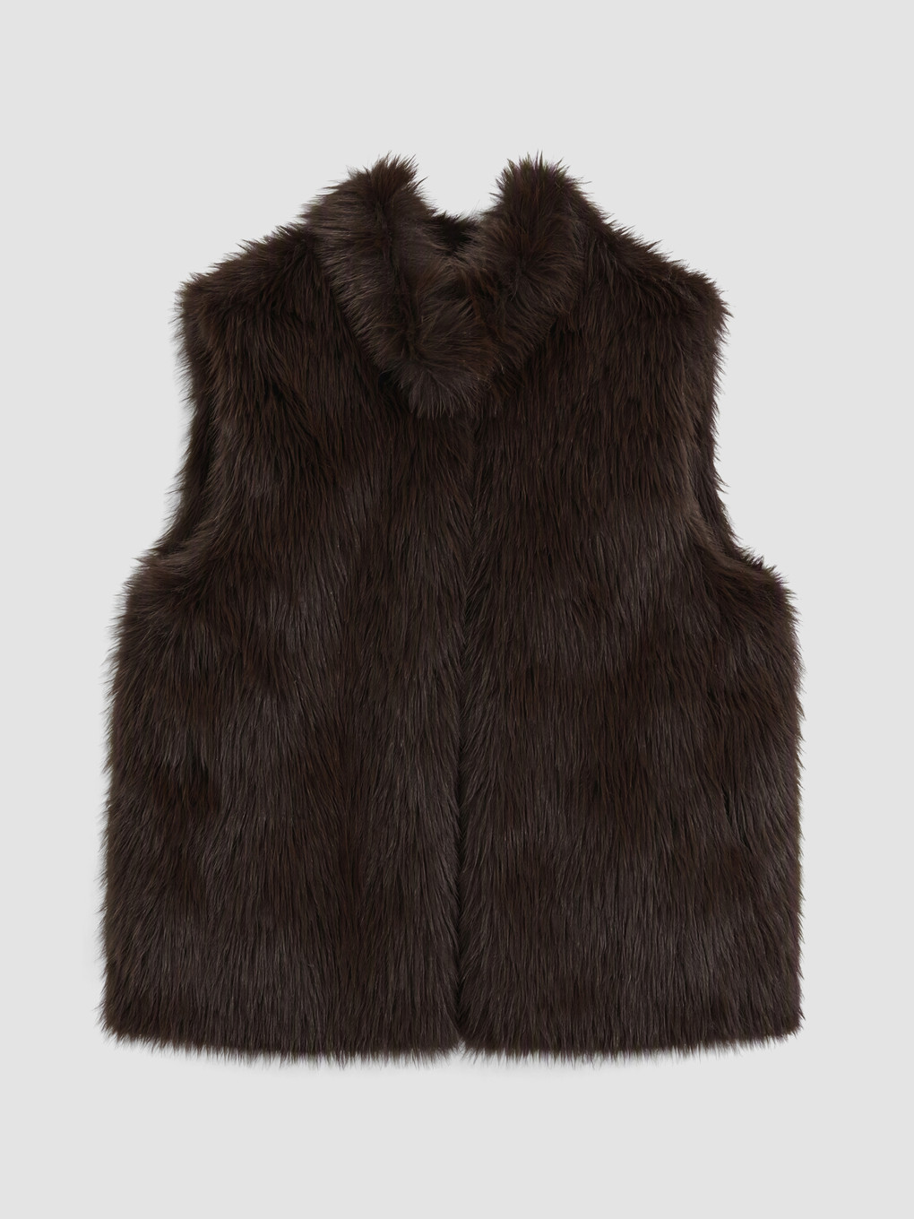 Woman Brown Knit Gilet
