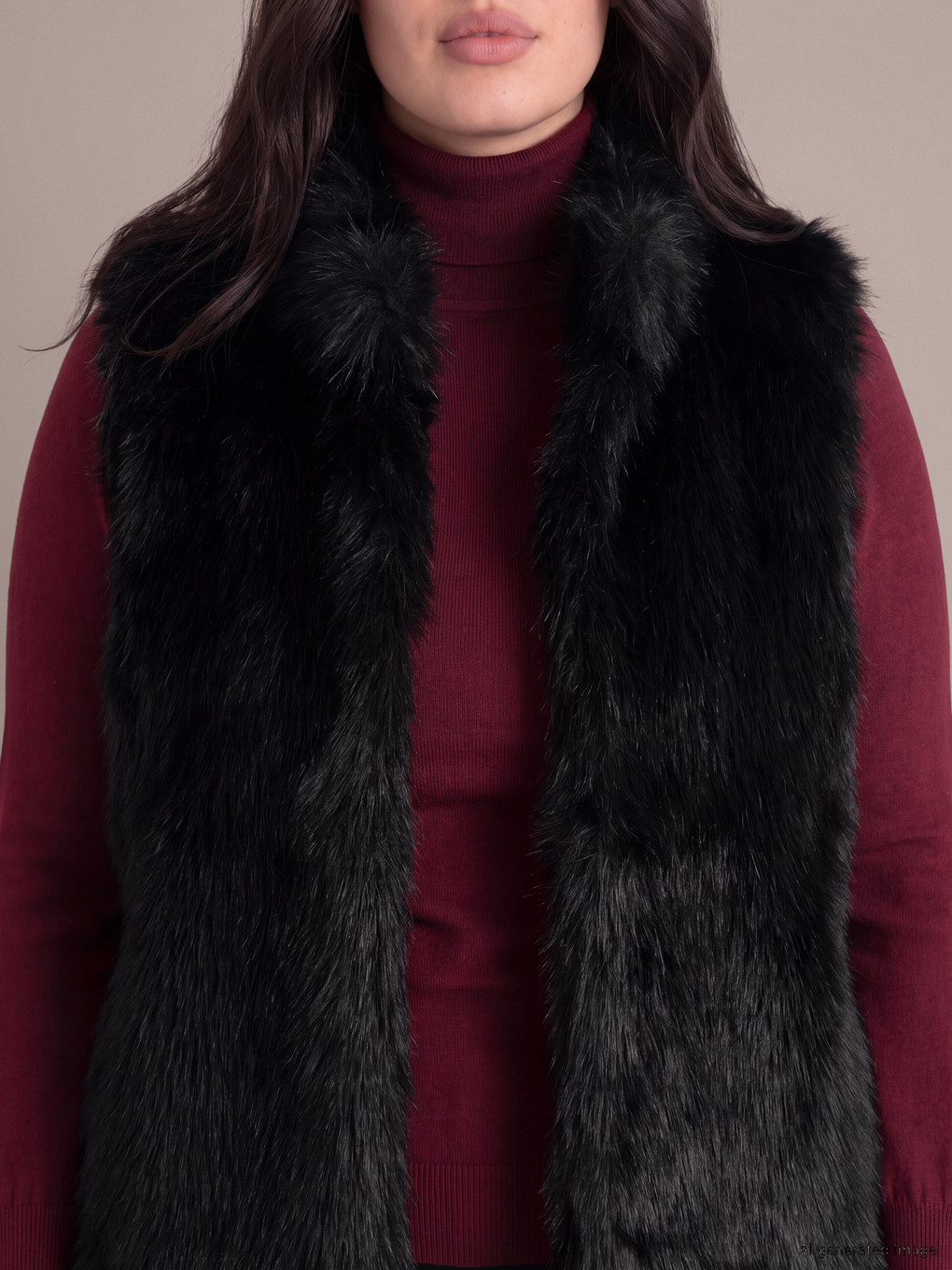 Plus Size Fur Vest-2