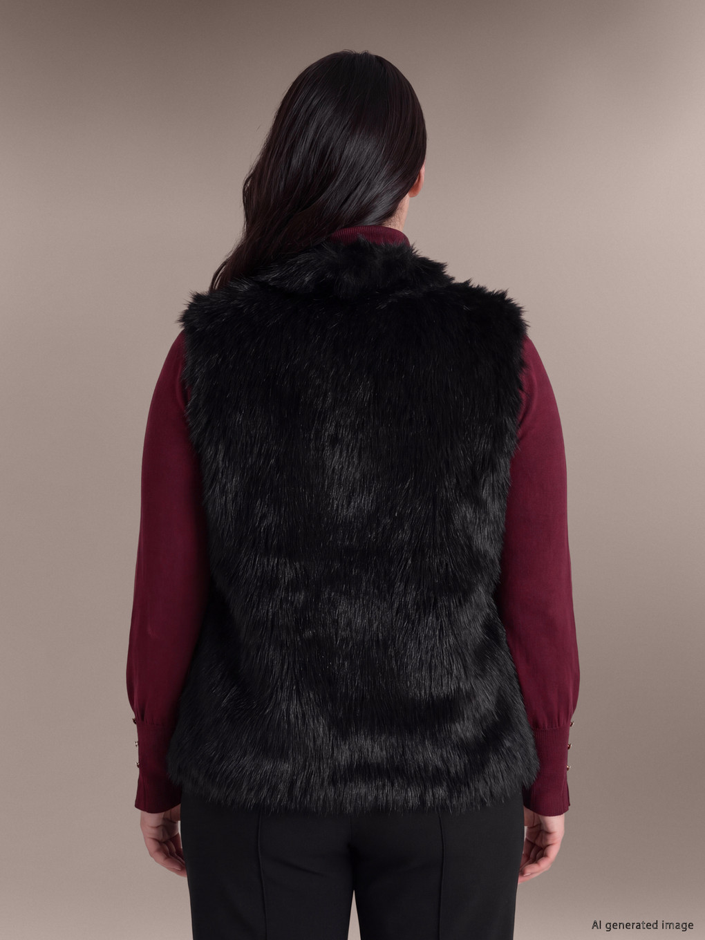 Plus Size Fur Vest-3