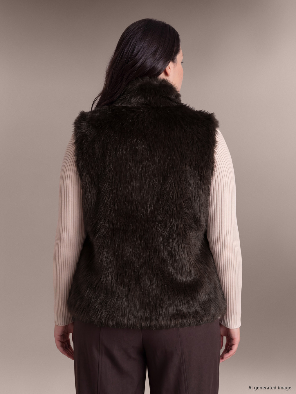 Plus Size Fur Vest-3