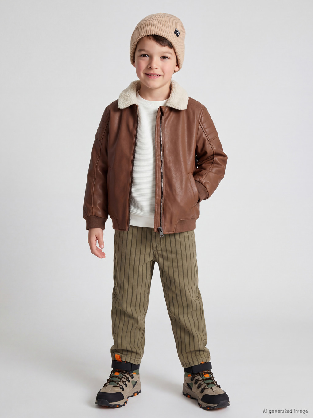  Baggy Fit Erkek Çocuk Gabardin Pantolon