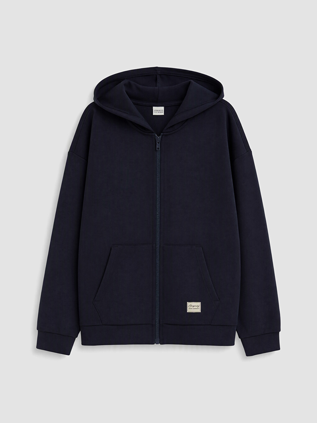 Boy Navy Zip-up Sweatshirt