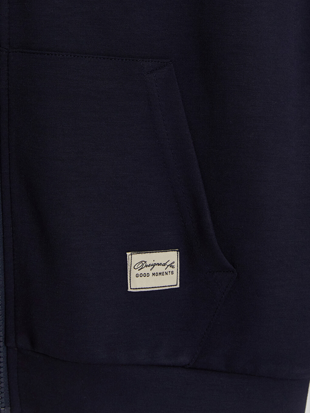 Boy Navy Zip-up Sweatshirt-2