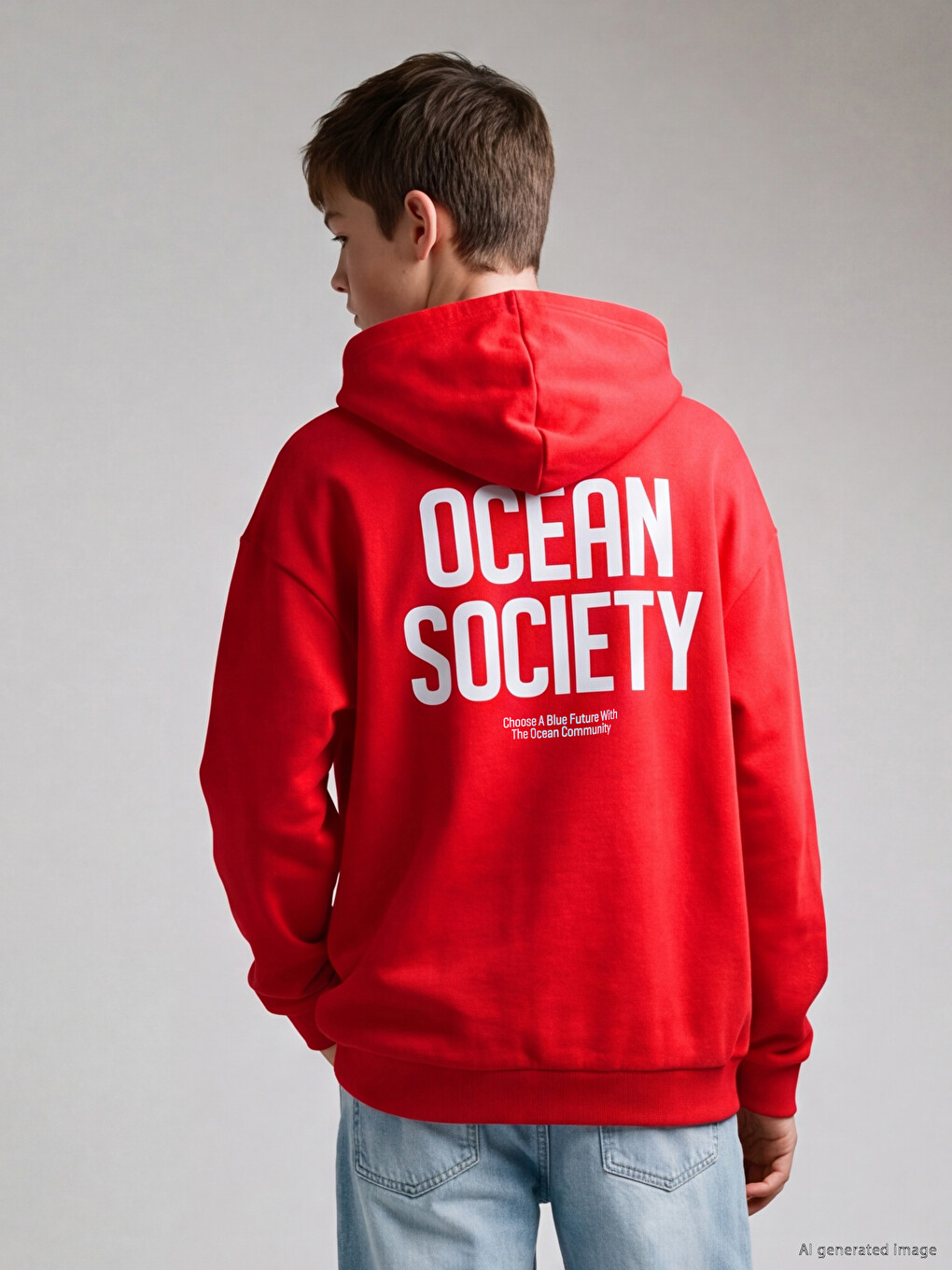 Hooded Boys' Thick Sweatshirt-1