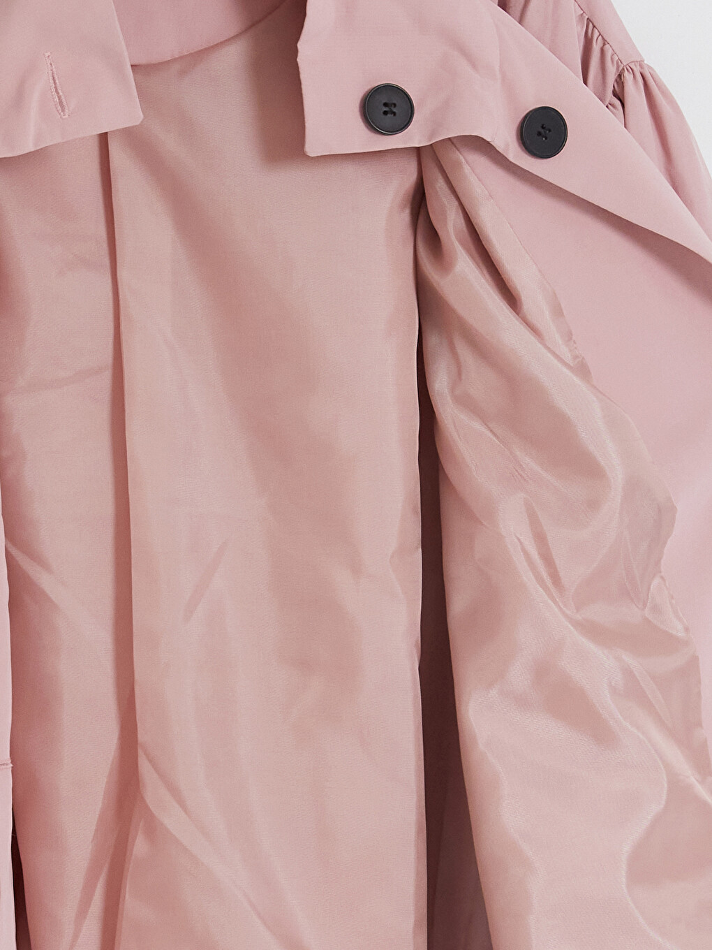 Mock Neck Oversize Women's Trench Coat-3