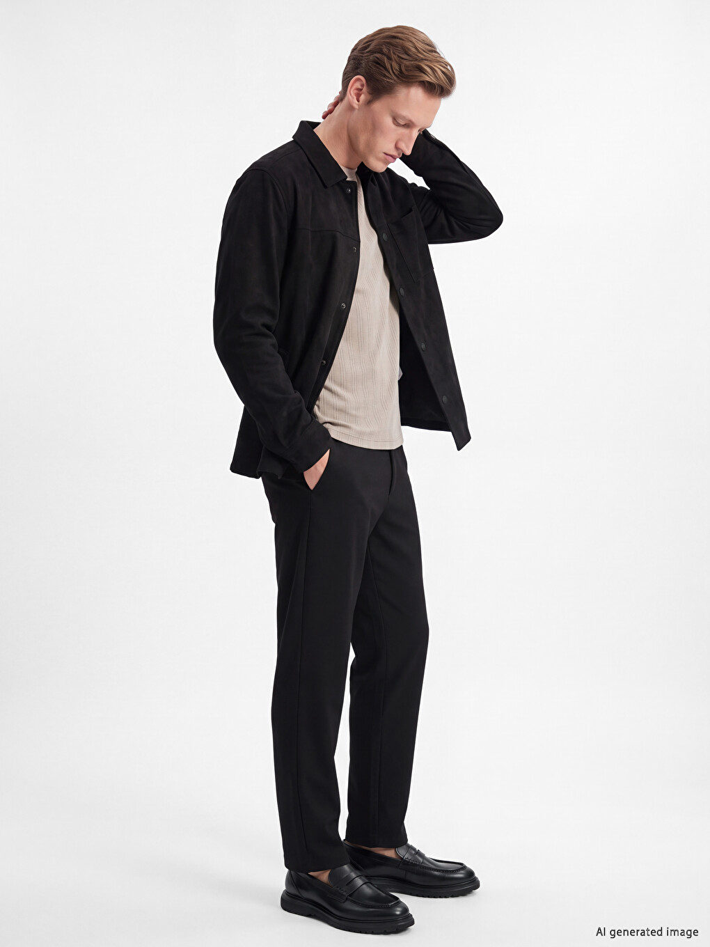 Siyah Regular Fit Erkek Pantolon