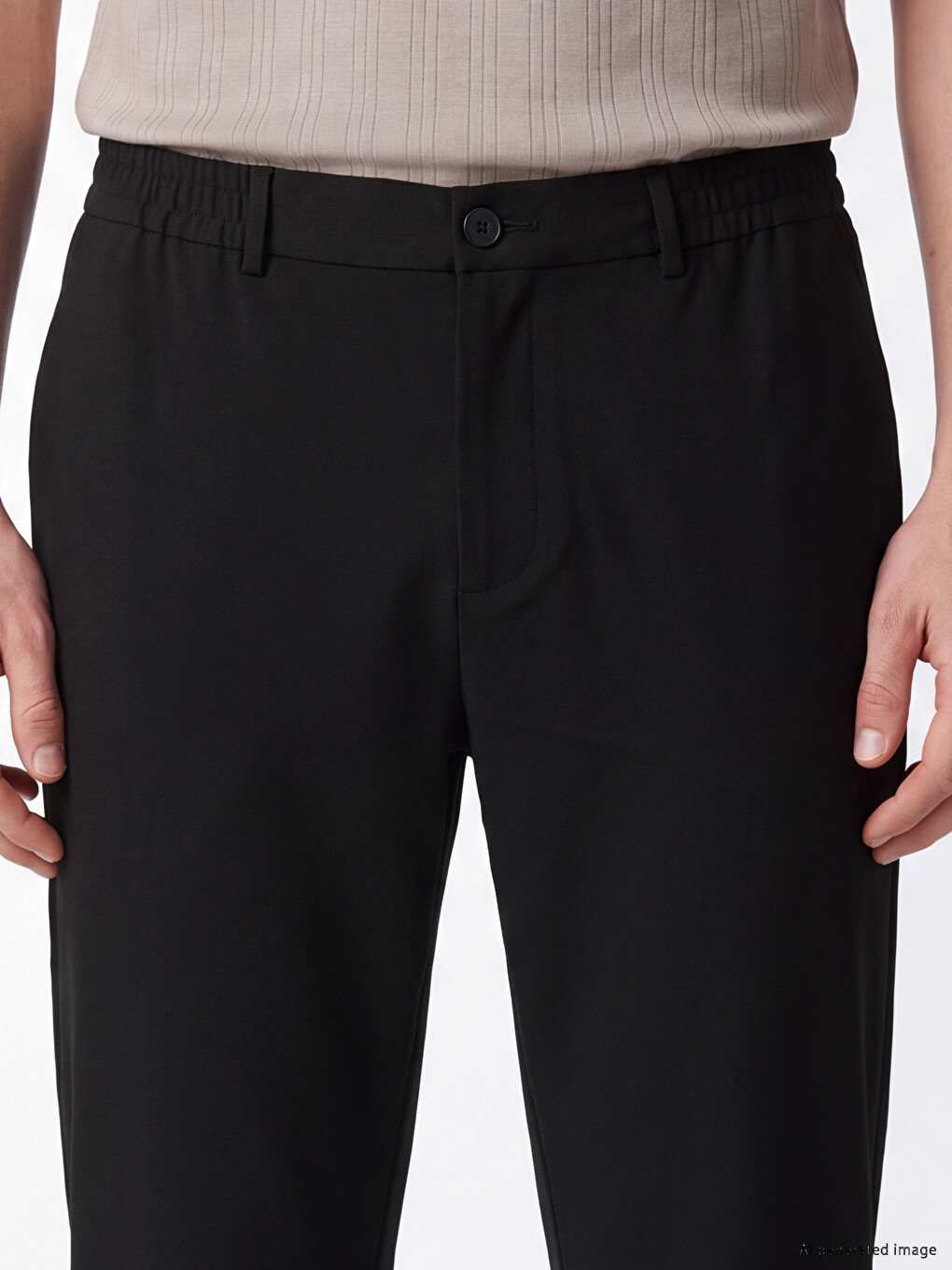 Siyah Regular Fit Erkek Pantolon-2
