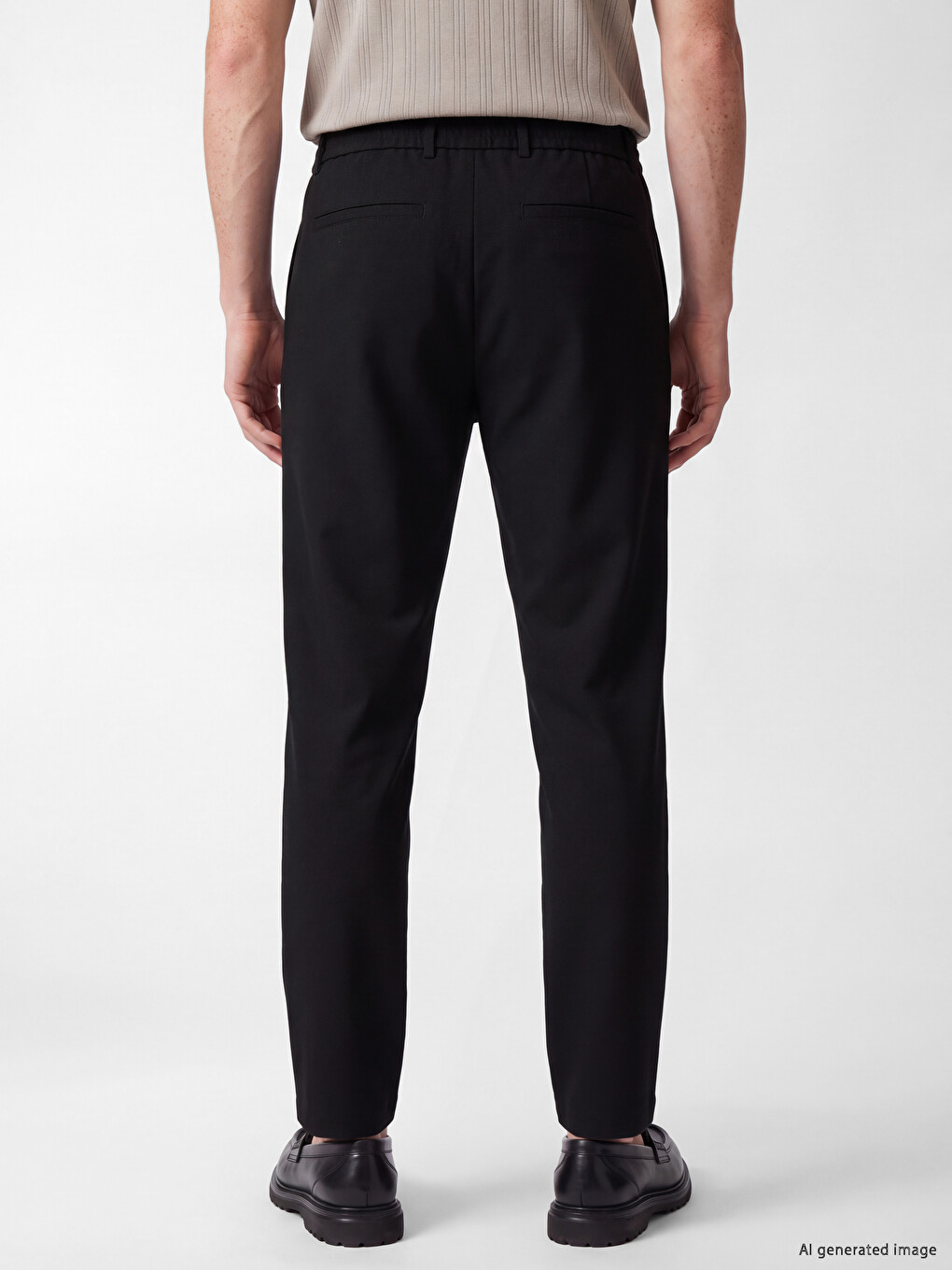 Siyah Regular Fit Erkek Pantolon-3