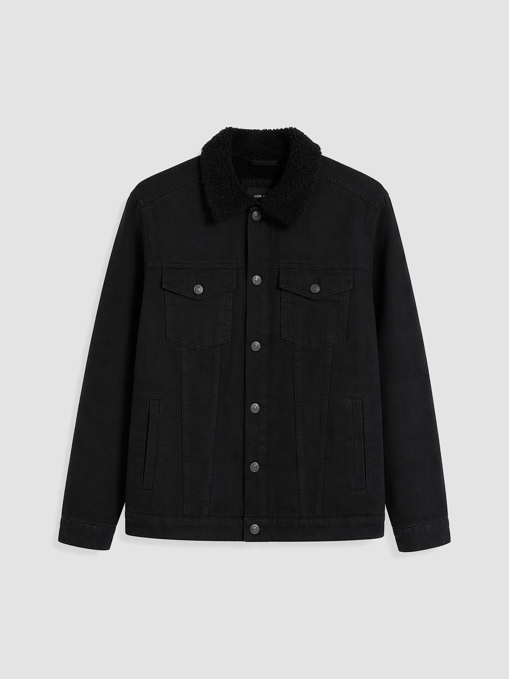 Palton Din Denim Negru Bărbat