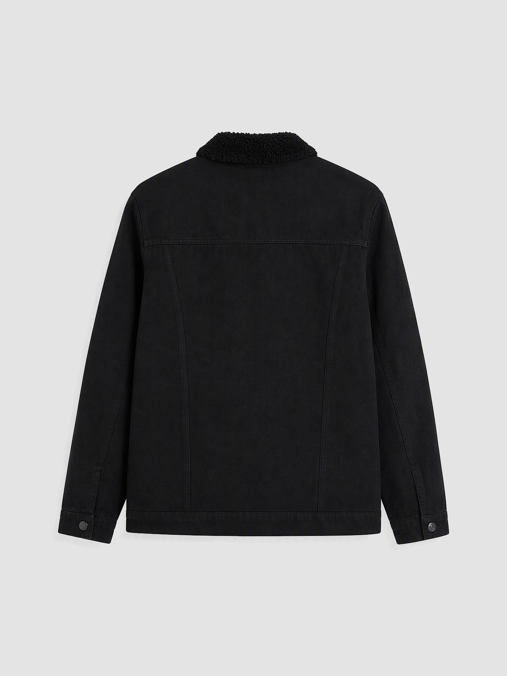 Palton Din Denim Negru Bărbat-3
