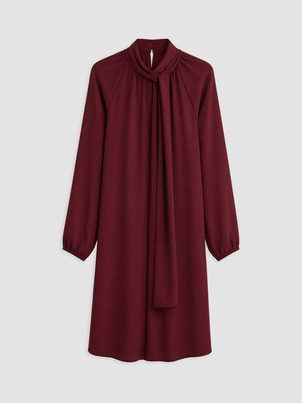 Plus Size Tie Neck Dress-4