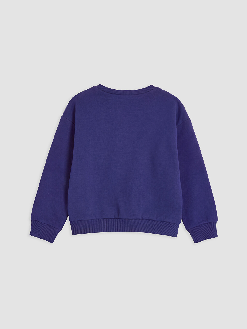 Lacivert Stitch Baskılı Kız Çocuk Kalın Sweatshirt-1