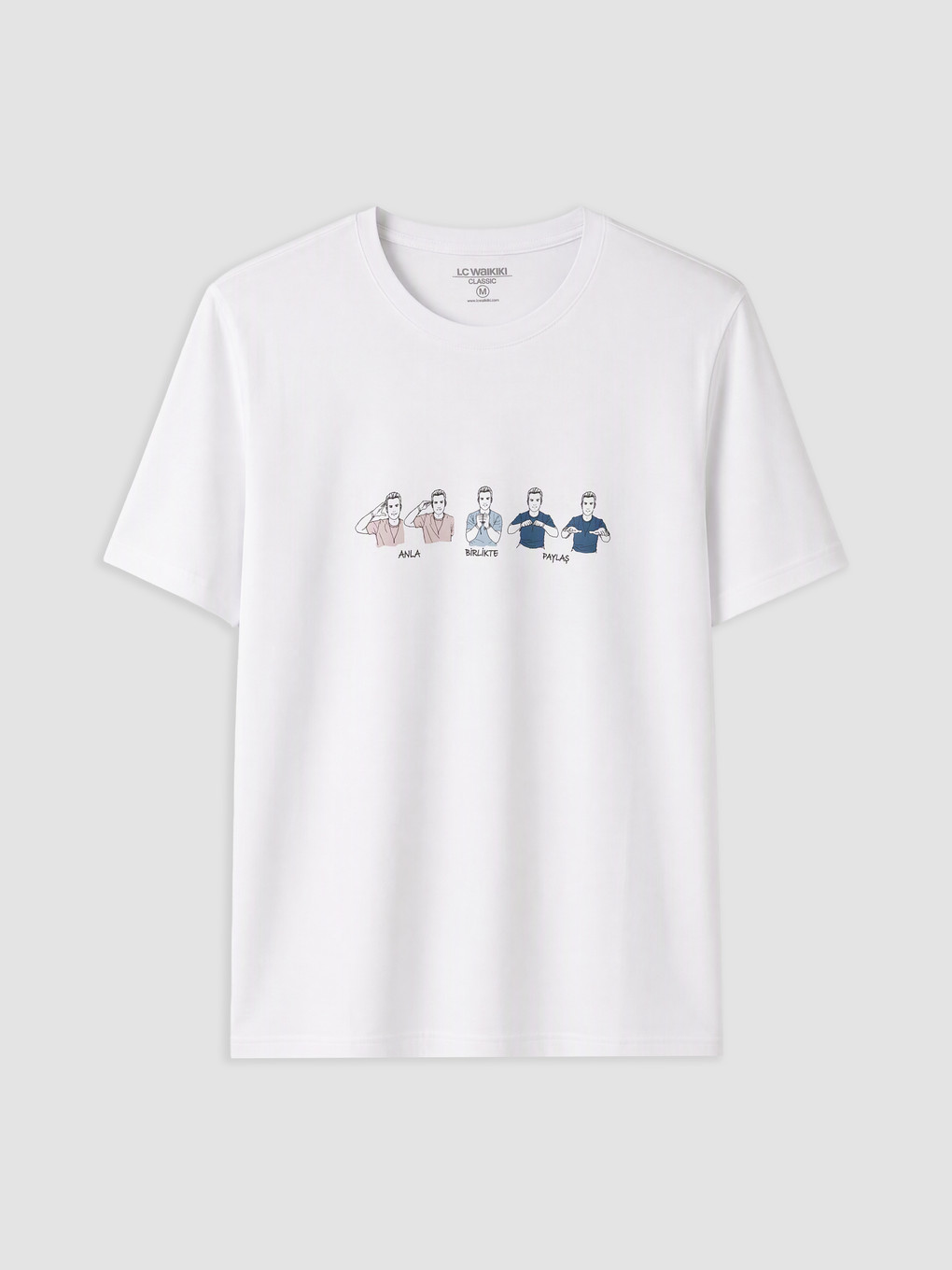 Crew Neck Printed Men's T-shirt-4