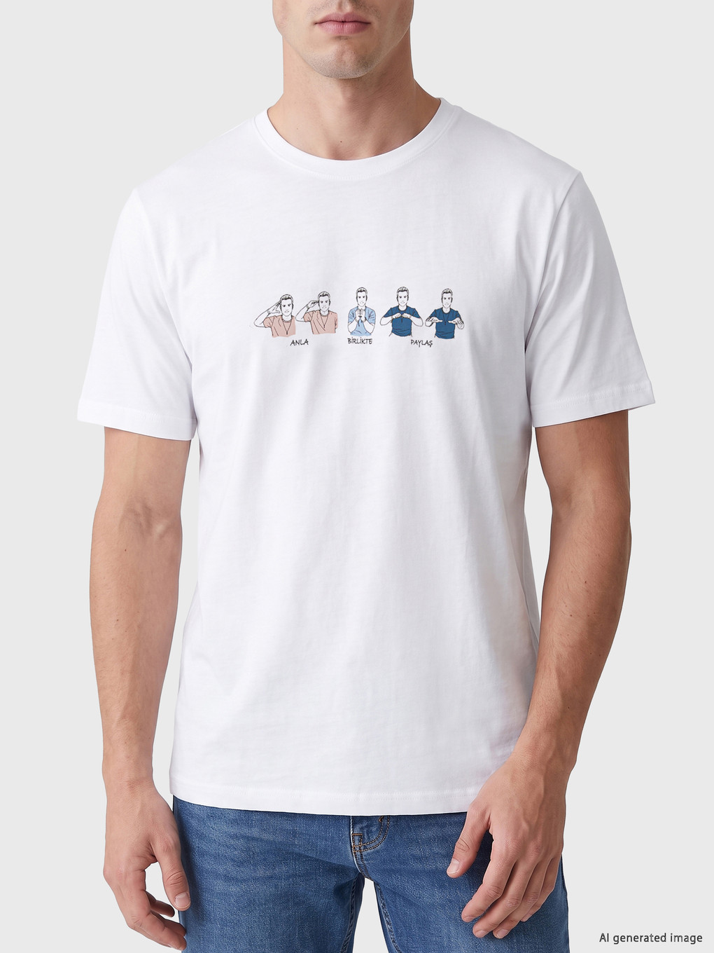 Crew Neck Printed Men's T-shirt-2