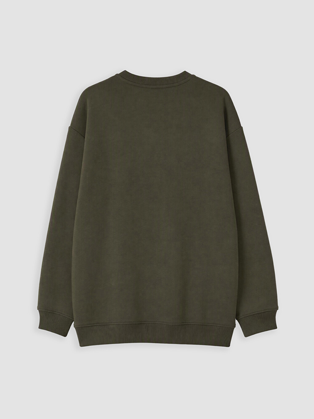 Haki Bisiklet Yaka Kadın Sweatshirt Tunik-2