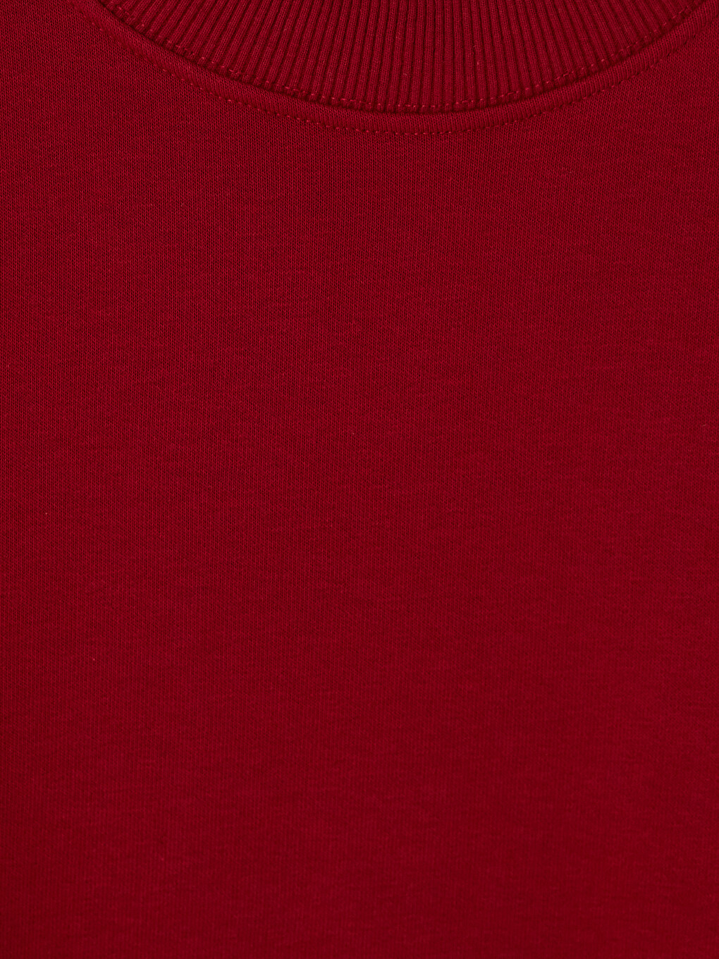 Bordo Bisiklet Yaka Kadın Sweatshirt Tunik-1