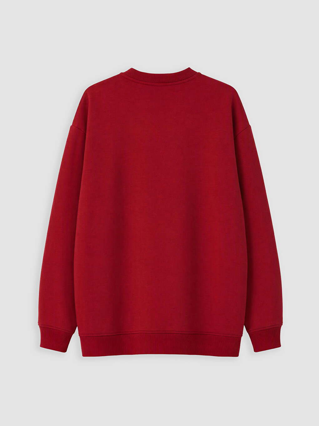 Bordo Bisiklet Yaka Kadın Sweatshirt Tunik-2