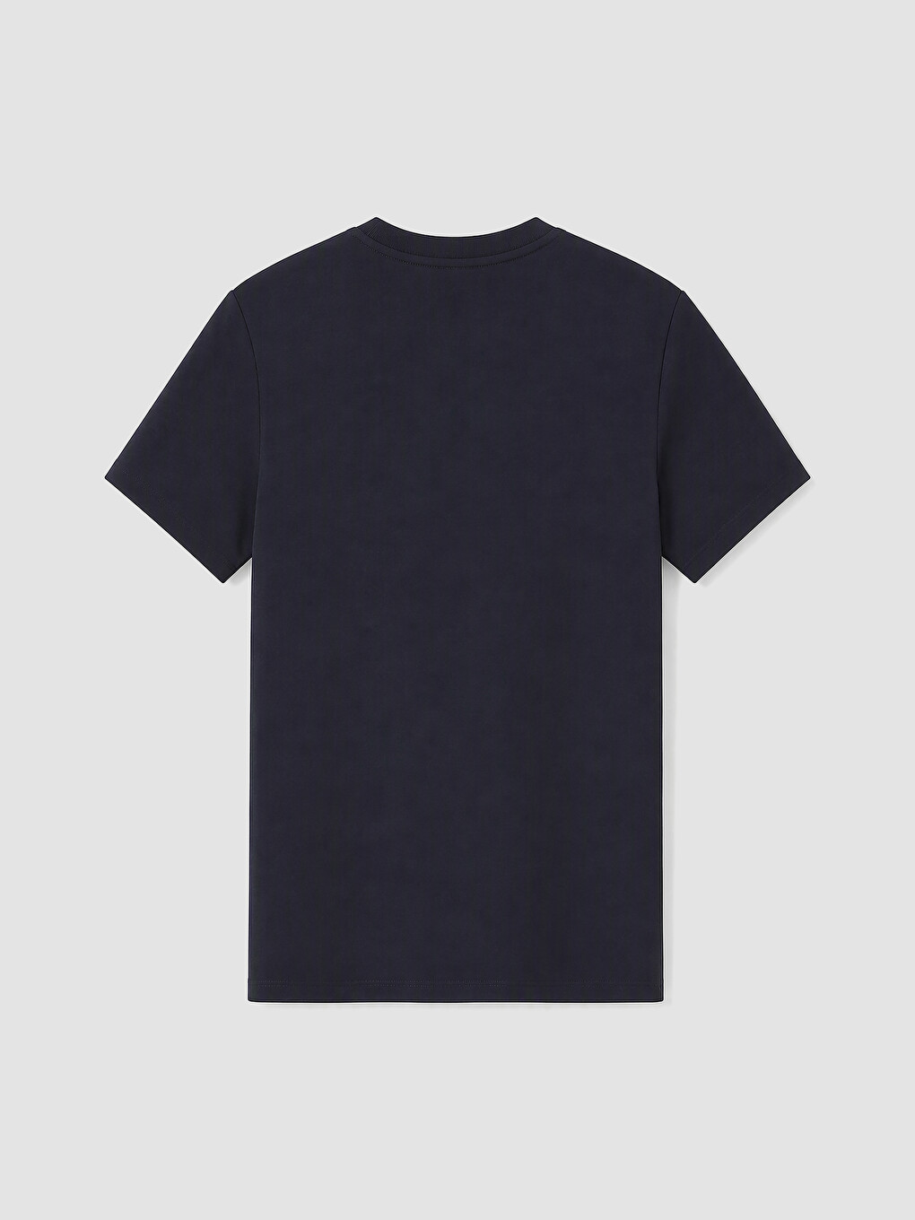 Lacivert Bisiklet Yaka Erkek Tişört-2