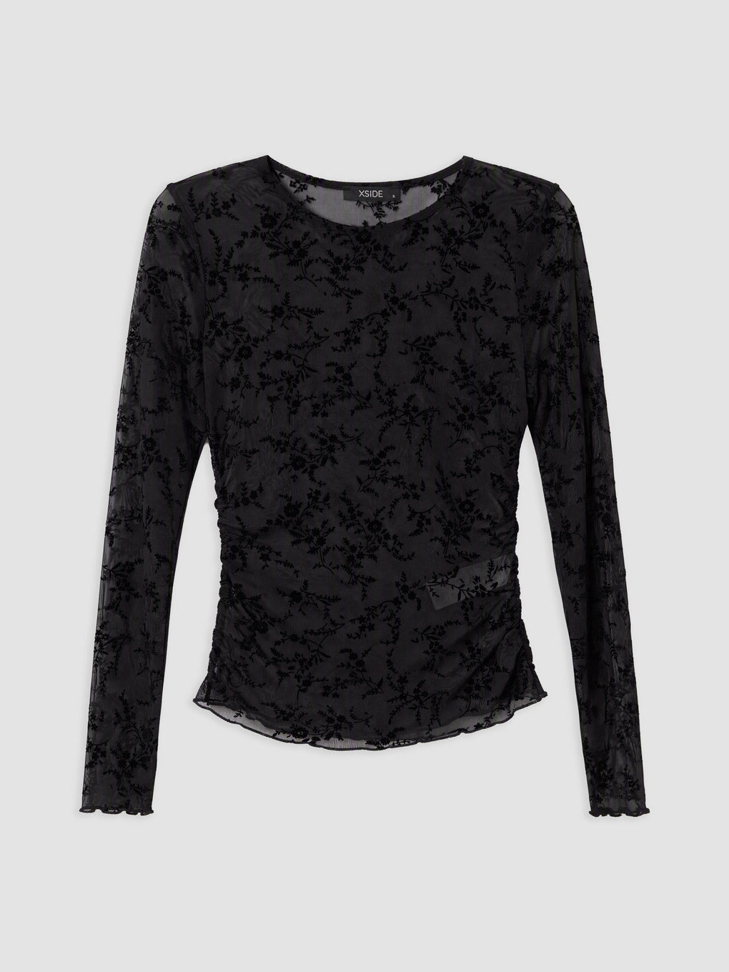 Crew Neck Lace Blouse