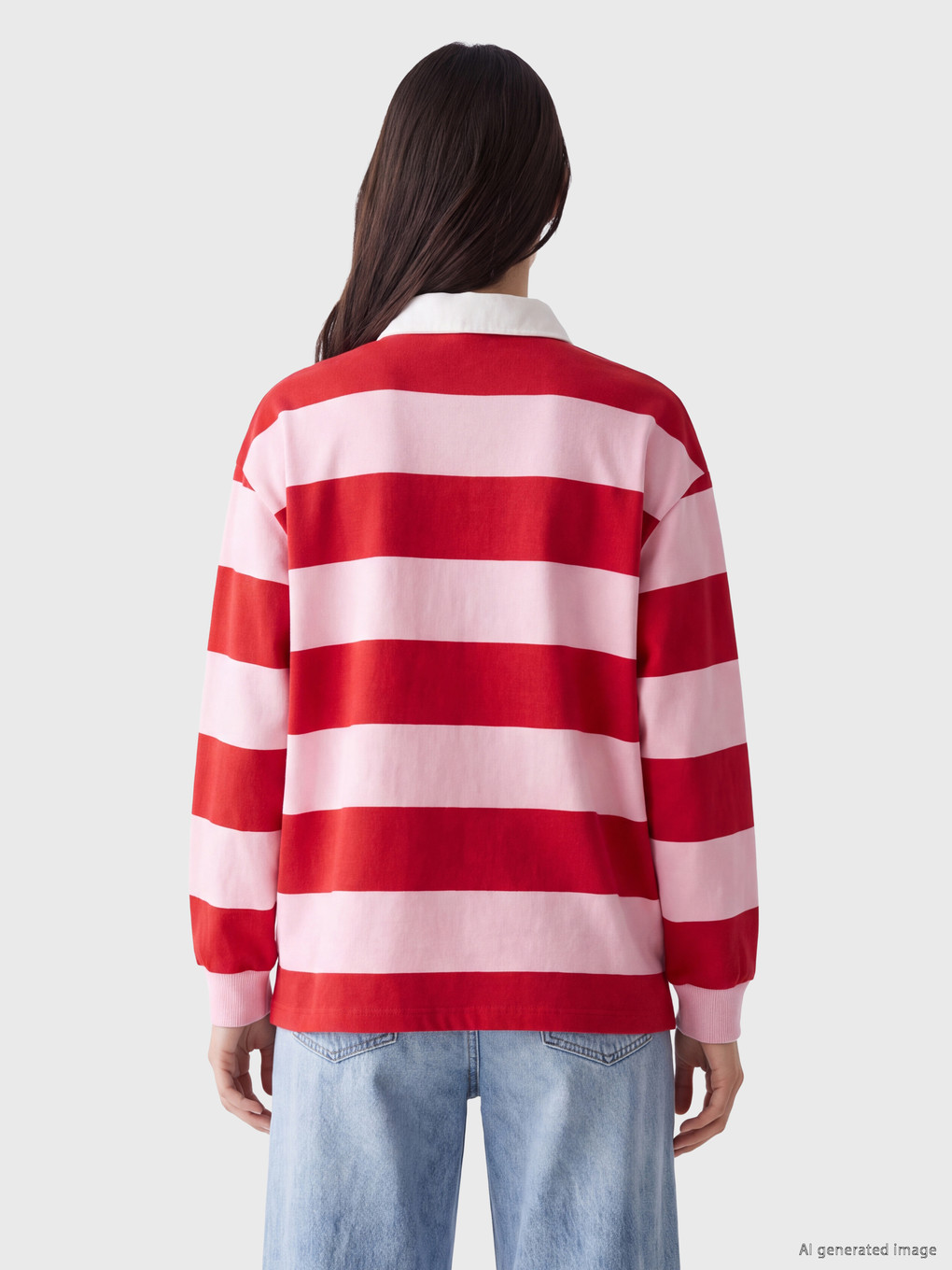 Kırmızı Oversize Kadın Kalın Sweatshirt-3