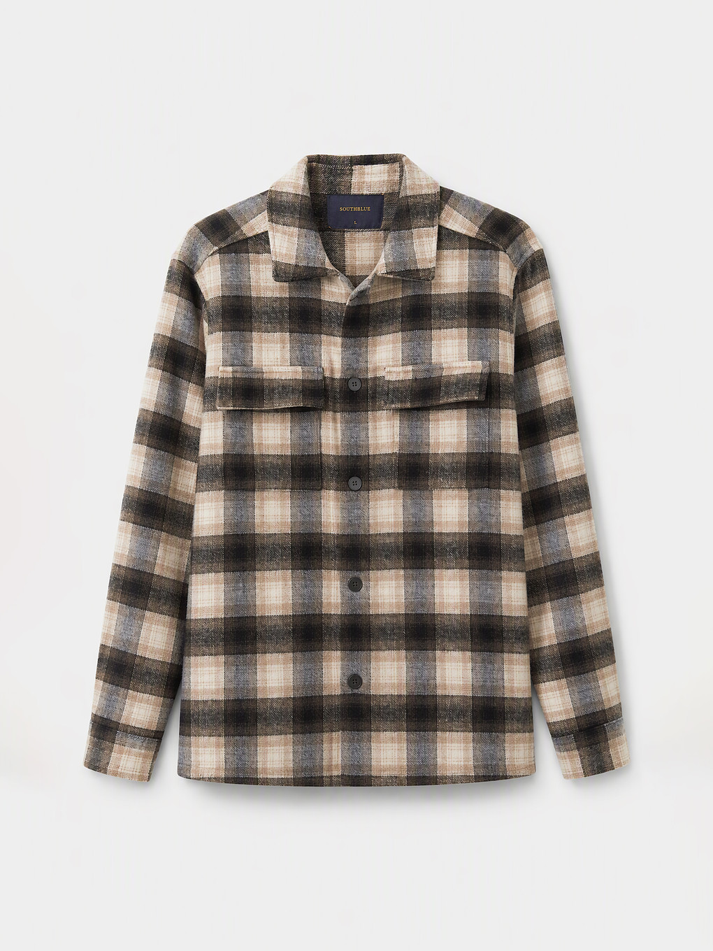 Man Beige Overshirt