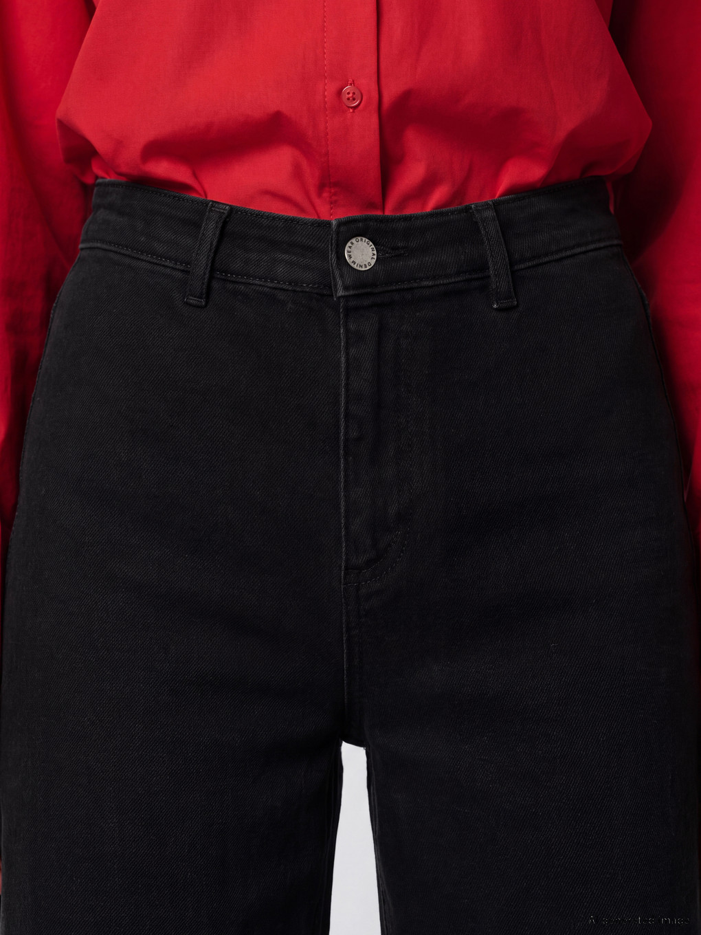 Siyah Petite Wideleg Jean-2