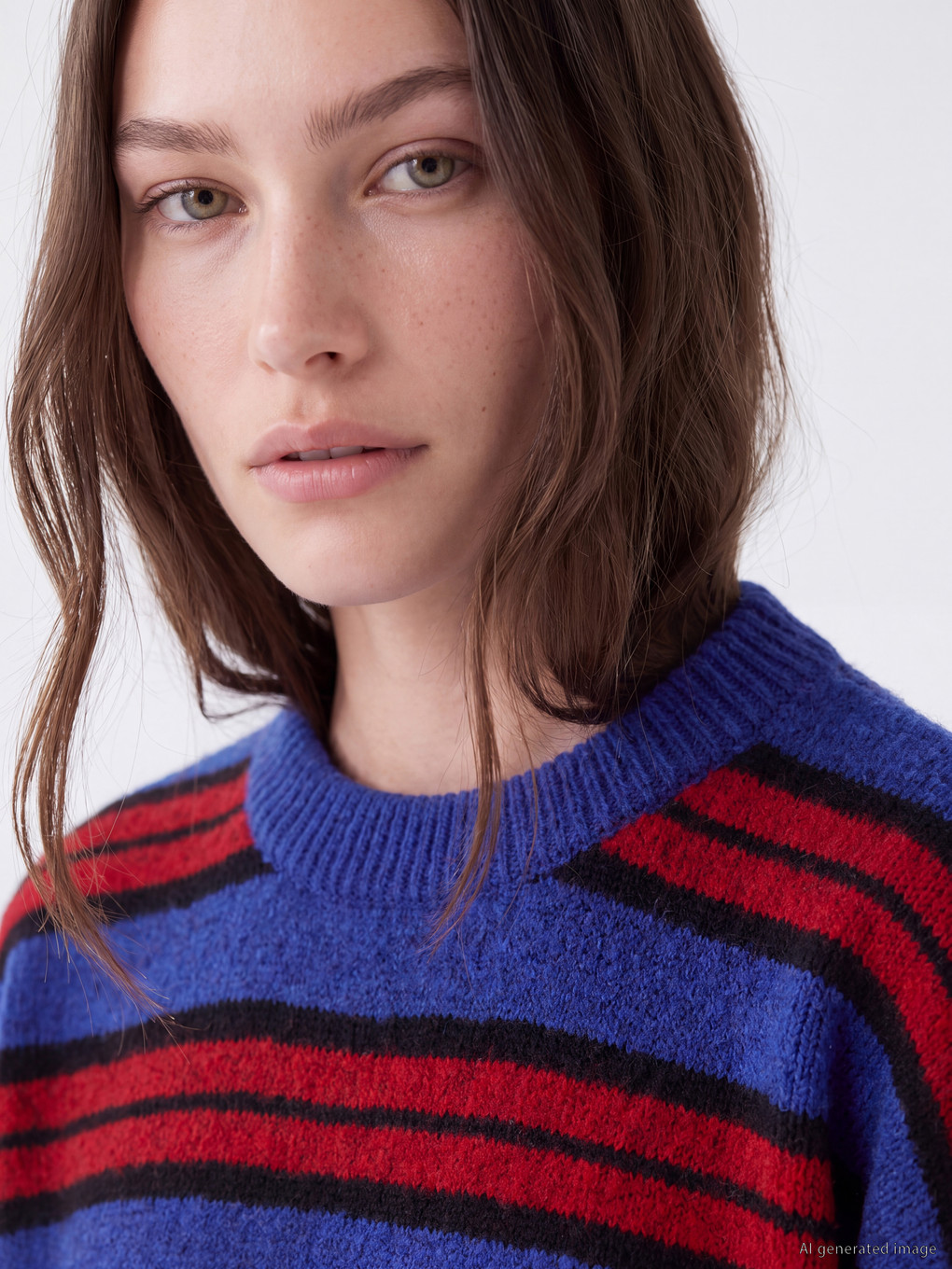 Striped Women's Knitwear Tunic-2