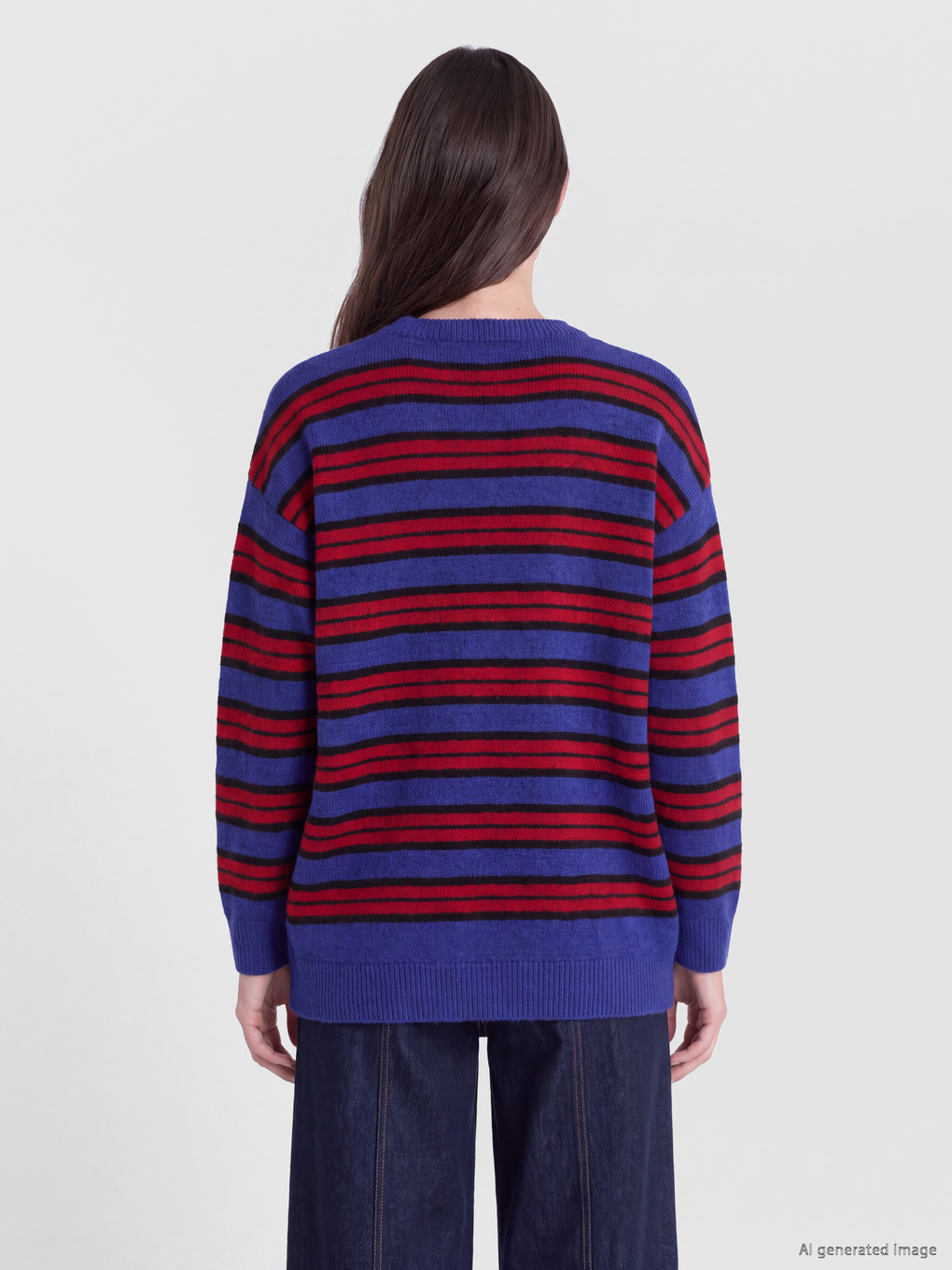 Striped Women's Knitwear Tunic-3
