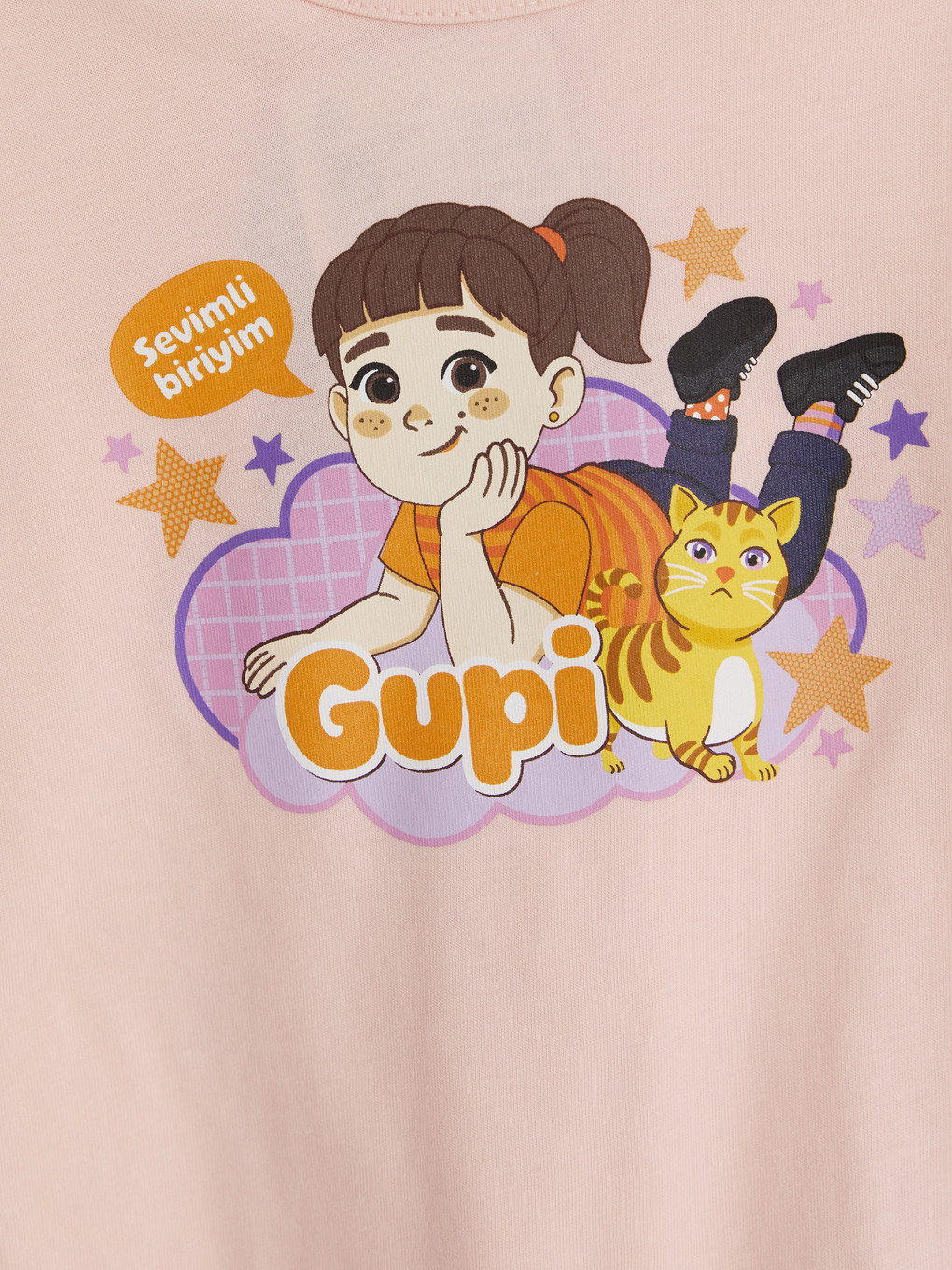 Pembe Gupi Lisanslı Kız Çocuk Pijama-5