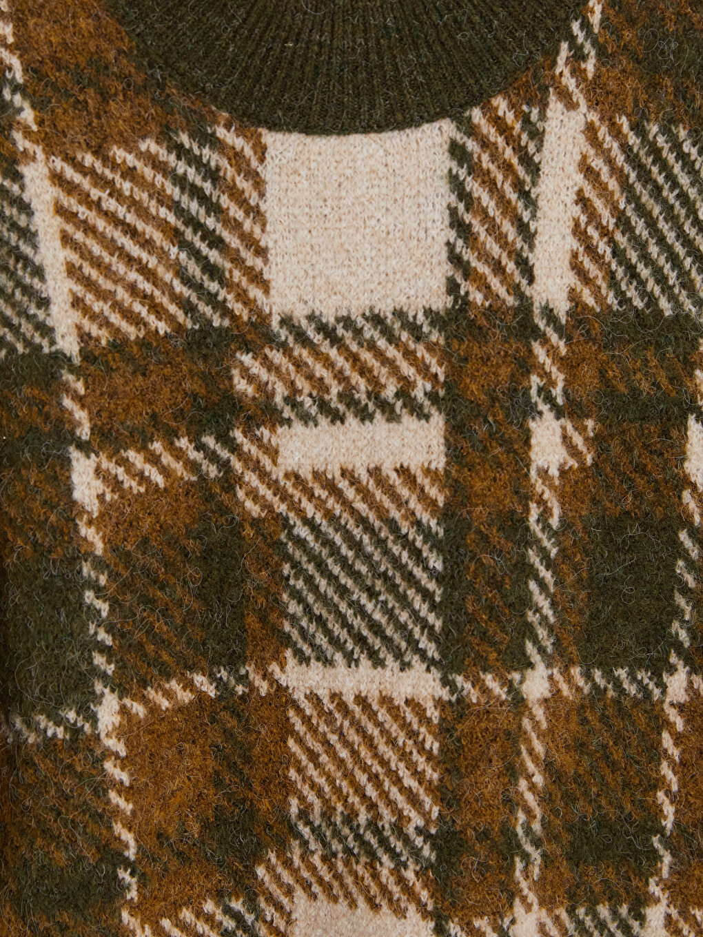 Plaid Women's Knitwear Sweater-1
