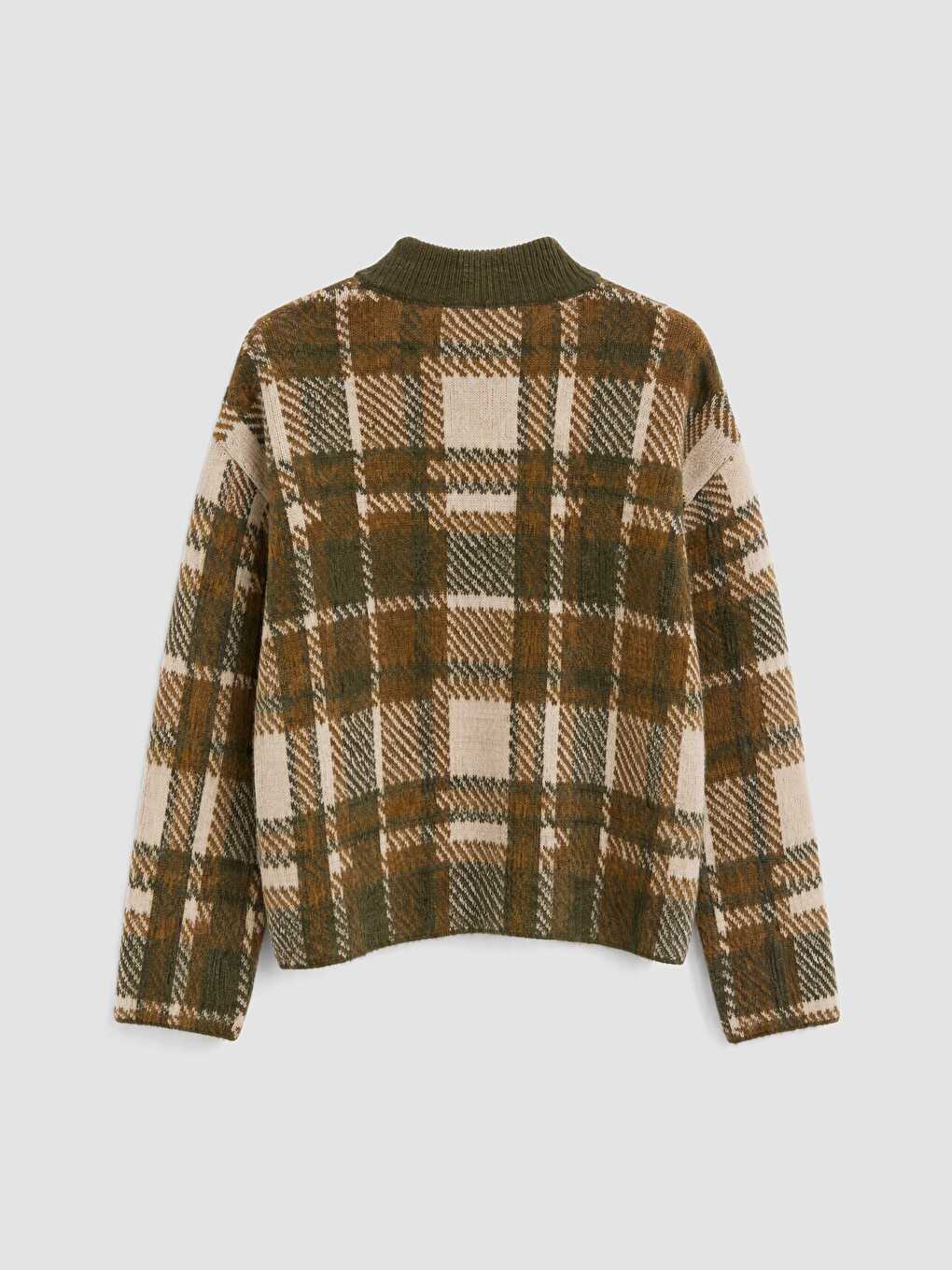 Plaid Women's Knitwear Sweater-2