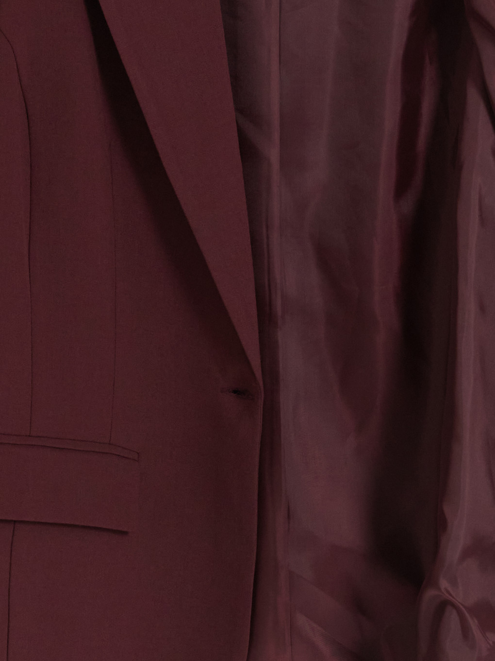 Bordo Büyük Beden Kadın Blazer Ceket-2