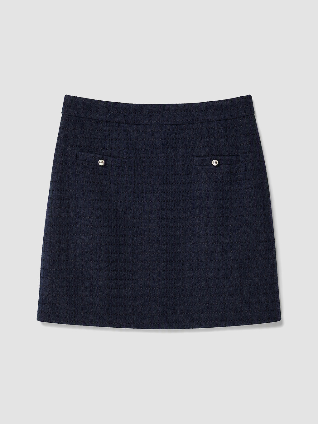 Plus Size Tweed Mini Skirt-2