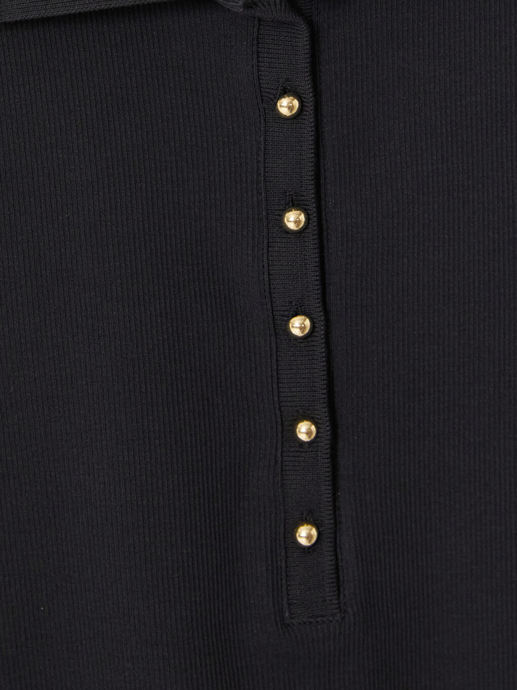 Siyah Polo Yaka Kadın Body-2