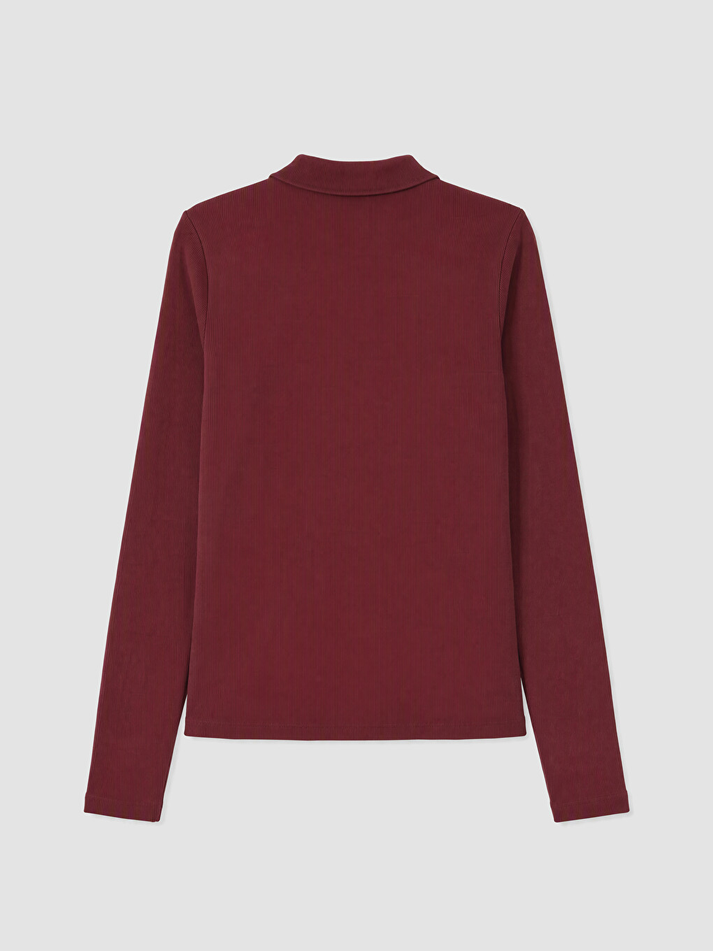 Bordo Polo Yaka Kadın Body-2