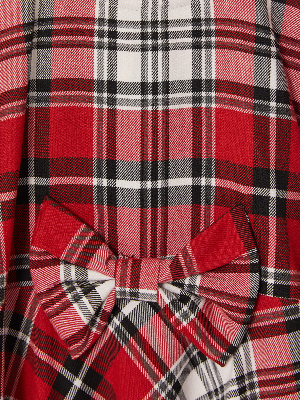 Bowed Plaid Girls' Dress-1