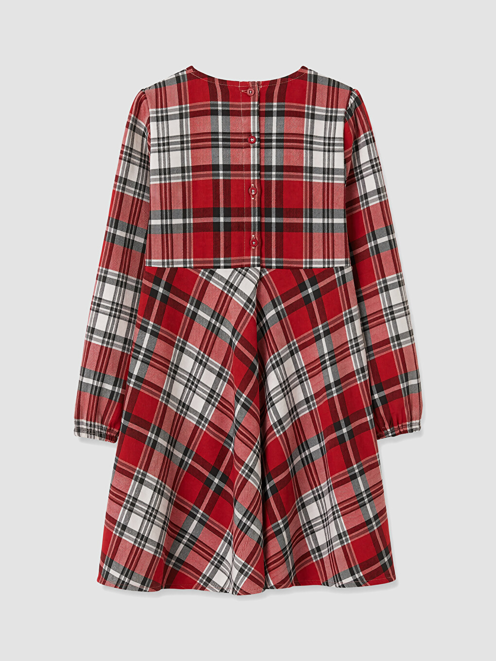 Bowed Plaid Girls' Dress-2