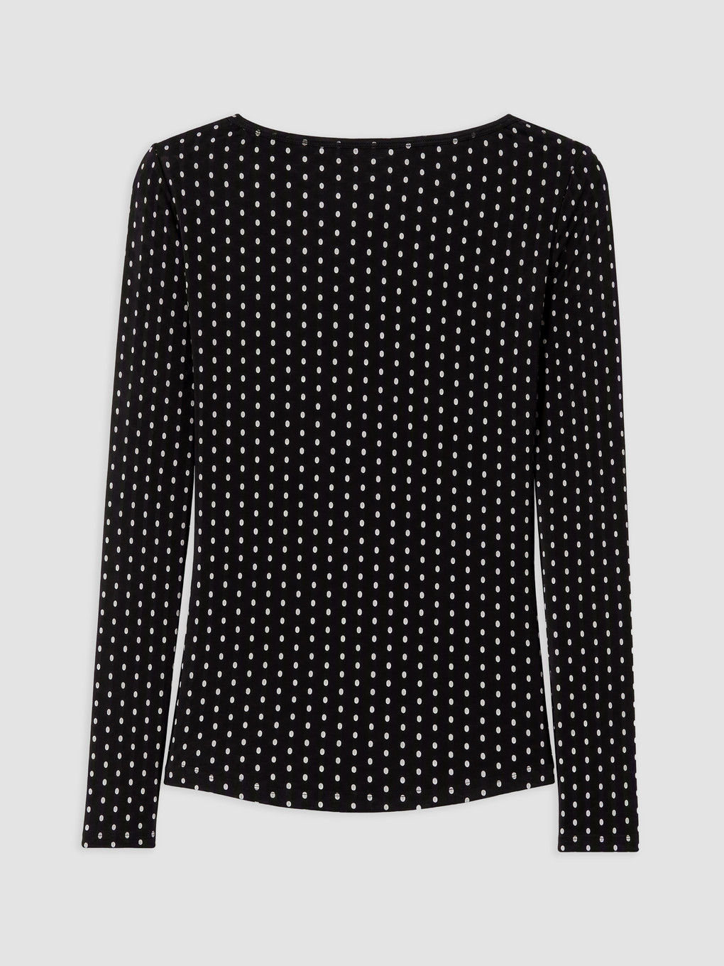 Crew Neck Polka Dot Blouse-1