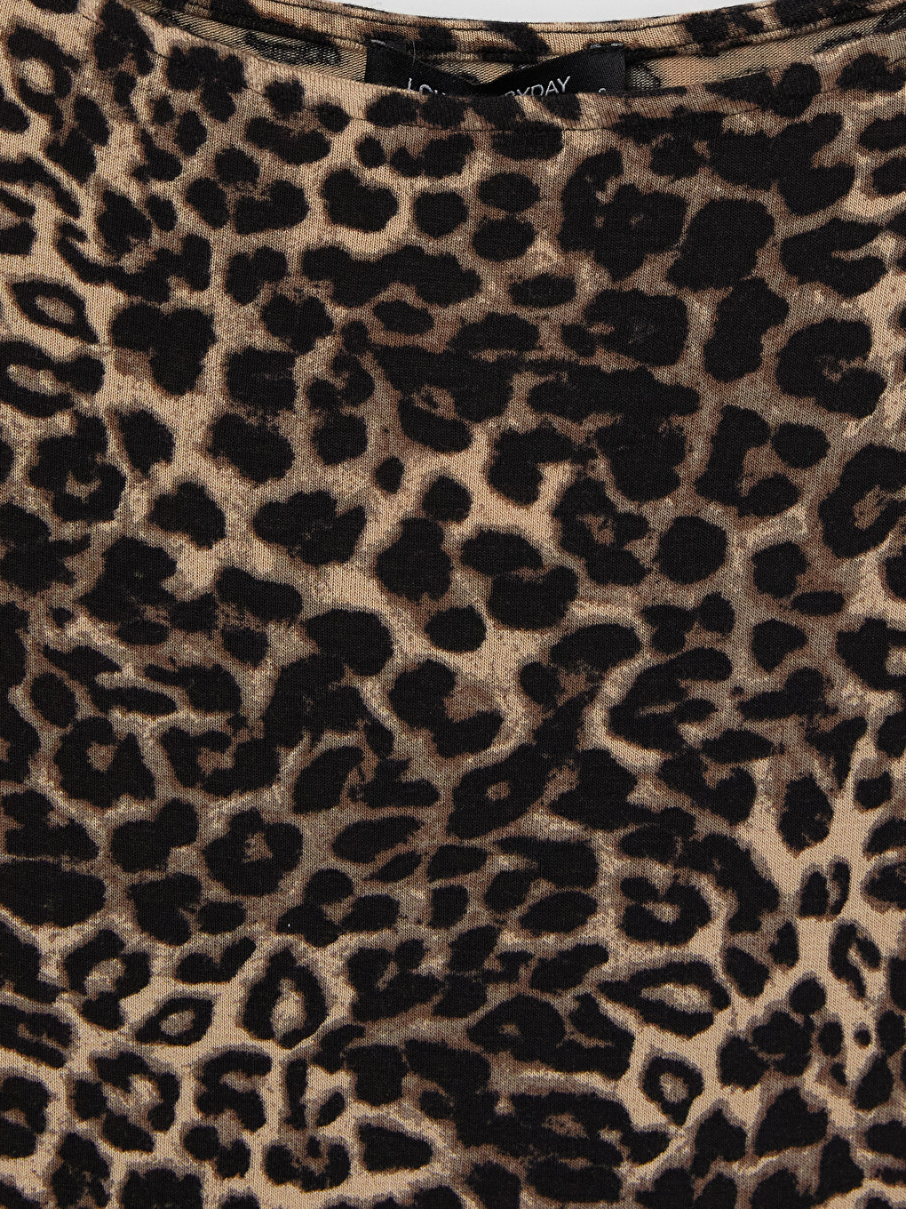 Kahverengi Leopar Desenli Bluz-1