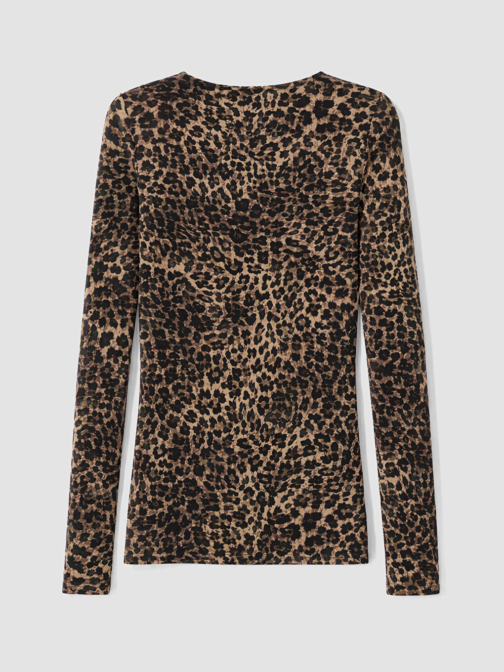 Kahverengi Leopar Desenli Bluz-2