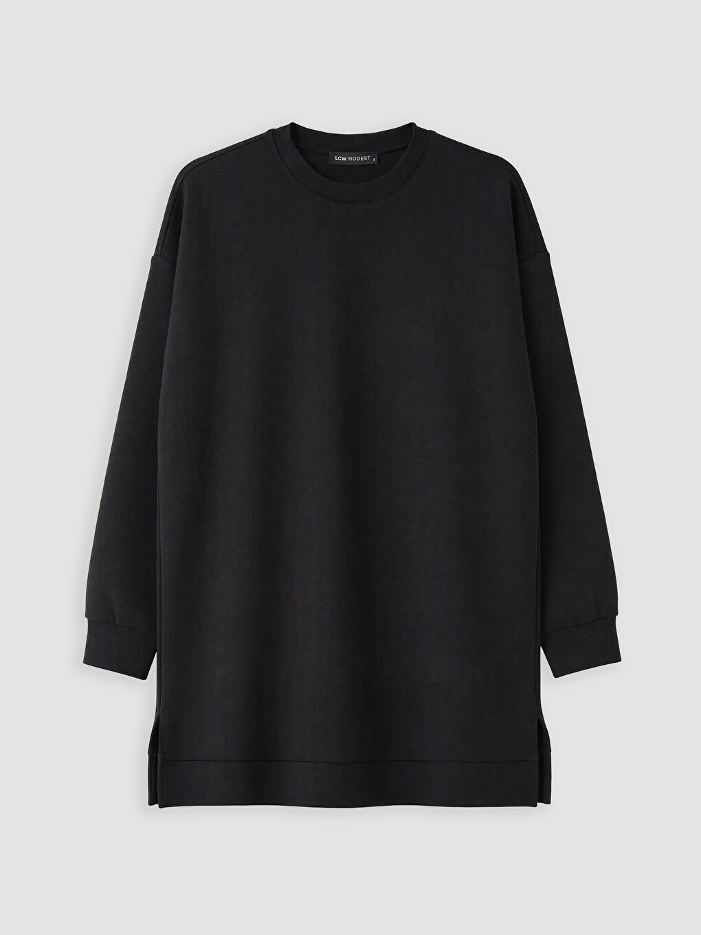 Woman Black Sweatshirt Tunic