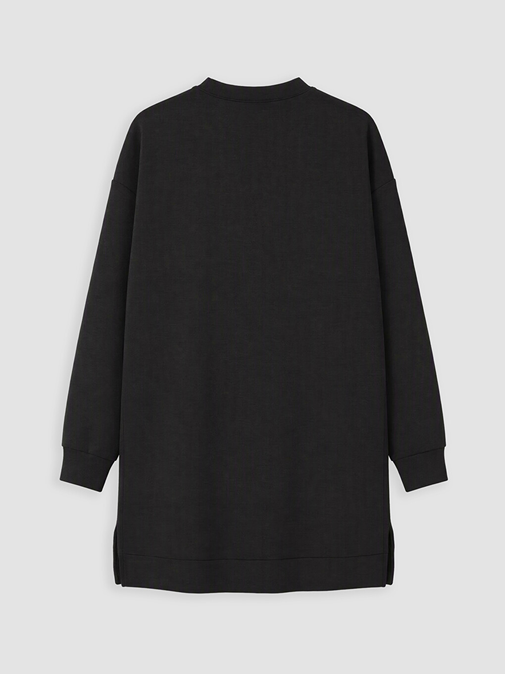 Woman Black Sweatshirt Tunic-2