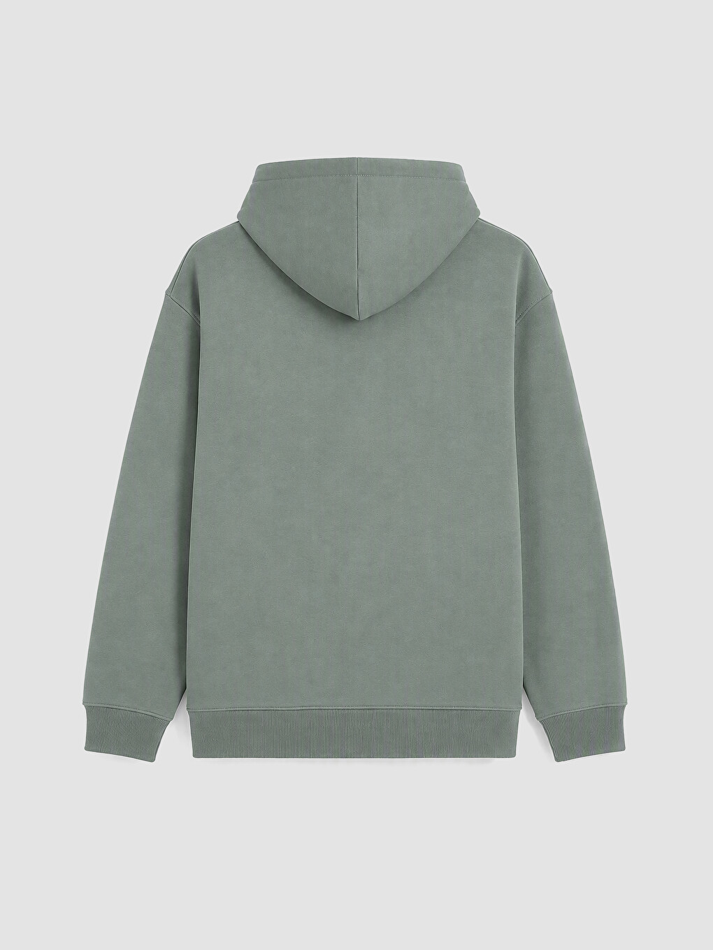 Yeşil Erkek Kalın Hoodie-3