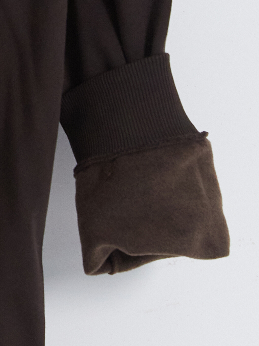 Kahverengi Erkek Kalın Hoodie-1