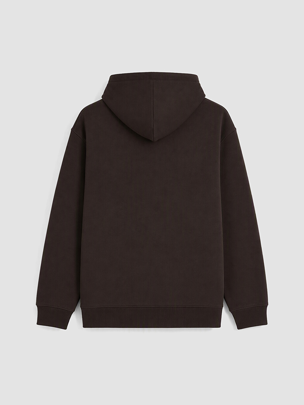 Kahverengi Erkek Kalın Hoodie-3
