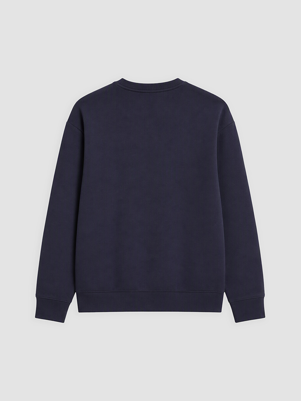 Lacivert Bisiklet Yaka Erkek Kalın Sweatshirt-1