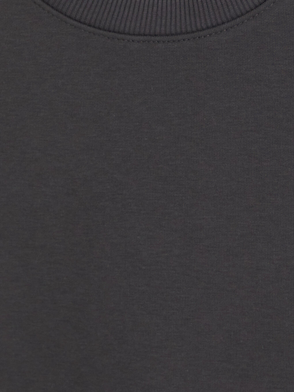 Antrasit Bisiklet Yaka Erkek Kalın Sweatshirt-2