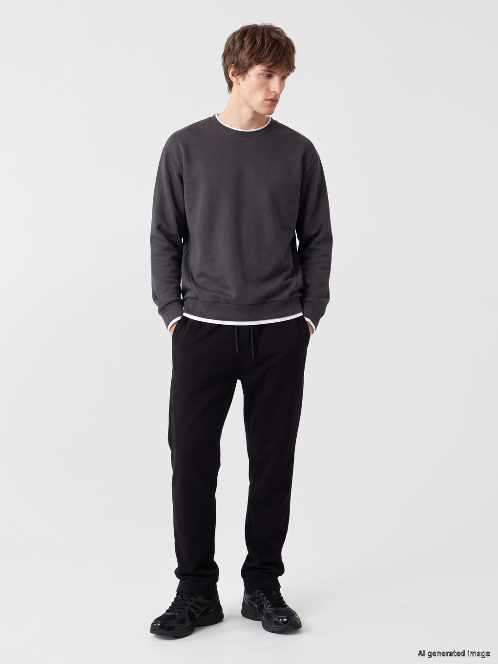 Siyah Regular Fit Erkek Jogger Eşofman Altı